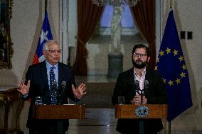 High Representative for Foreign Policy of the European Union Josep Borrell visits Chile